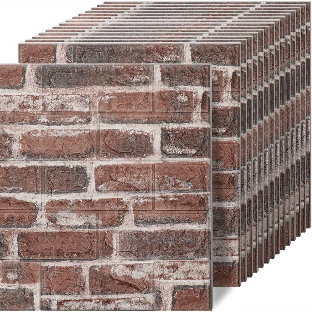 UGM   3D Wall Panels Peel and Stick  40 PCS XPE Foam 3D Wallpaper  Faux Brick Wall Panels for Bedroom  Stairs  Kitchen