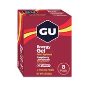 GU Energy Gel, Energy Booster Running Gel, Raspberry Lemonade, 8ct Box
