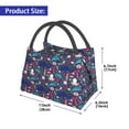 thumbnail image 3 of Vsdgher Underwater Animals Print Insulated Reusable Bags with Sturdy Zipper and Handles, Foldable Totes for Hot or Cold Food Bring or Delivery, 3 of 8