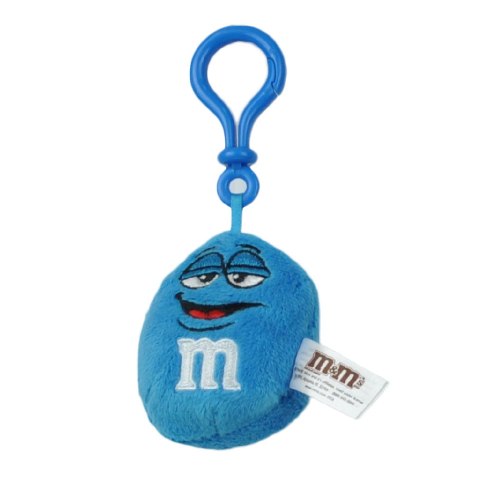 M&M CANDY BLUE 1.5" RUBBER KEYCHAIN 
