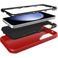 thumbnail image 5 of Galaxy S24 Plus Case S24+ Plus Case for Samsung Galaxy S24 Plus Case Military Drop Shockproof  Rugged 3 in 1 Protection Cover for Galaxy S24+ Plus Phone Case (Red+Black), 5 of 14