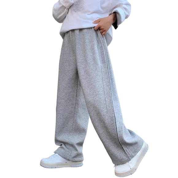 Pantalon de Survêtement Athlétique pour Garçon 2026, Jambe Grand Décontractée d'Automne, Pantalon Ample à Taille Élastique, Tenue de Sport pour Adolescent