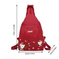 thumbnail image 2 of Backpacks for Women Print Mini Backpack Lightweight Casual Travel School Shoulder Bag Black One Size, 2 of 8