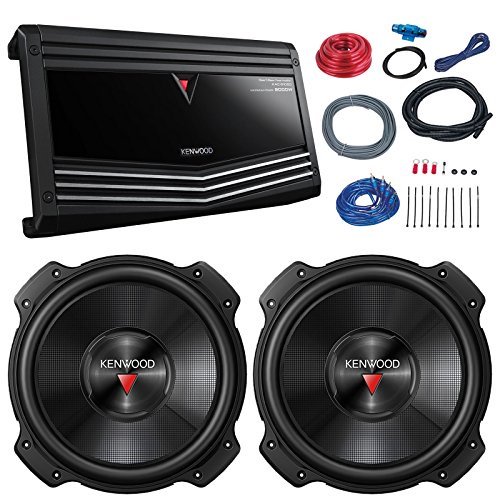 Car Sub And Amp Combo 2x Kenwood Kfc W3016ps 2000 Watt 12 4 Ohm Subwoofer Bundle Combo With Kac 9106d Class D Monoblock 2000 Watt Car Audio