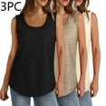 thumbnail image 2 of GigrtiJin 3pc Tank Top for Women Workout Crew Neck Solid Loose Casual Tank Tops Comfy Going out Tops Sports Summer Shirt, 2 of 9