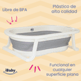 thumbnail image 3 of Bañera Tina Plegable Para Bebé Con Base Ibaby Santorini Rosa gris, 3 of 8