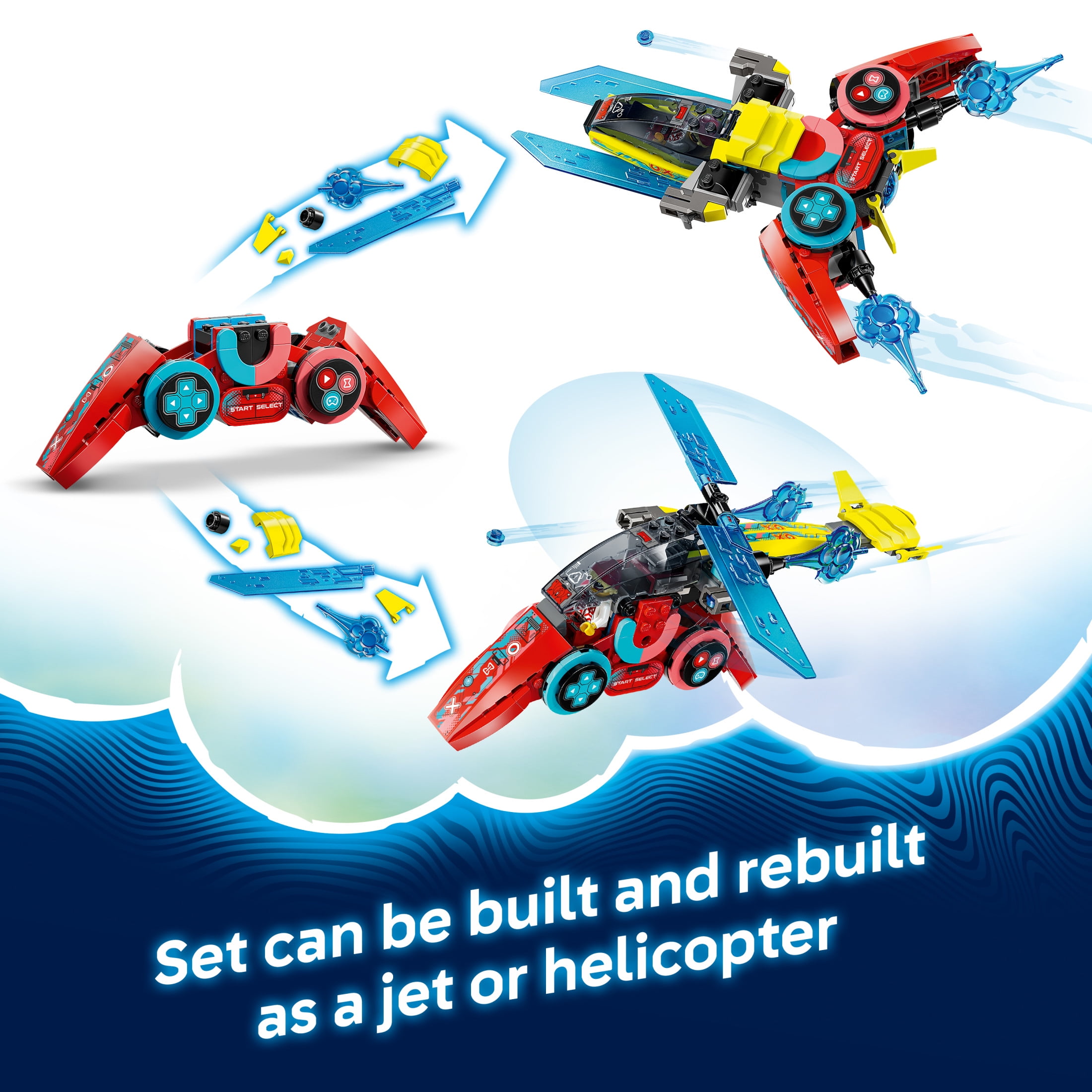 LEGO DREAMZzz Cooper's Gaming Controller Jet Toy - Building Toy Set for Kids, Boys and Girls, Ages 7+ - with 2 Build Options and 1 Minifigure - Gift Idea for Birthdays - 71489