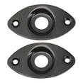 thumbnail image 3 of lionlar 2 Pieces Oval Output Input Jack Socket Plate for Electric Guitar Bass Black, 3 of 7