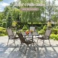thumbnail image 2 of Spaco Folding Chairs Patio Chairs Lawn Chair,Set of 4 Patio Folding Sling Chairs Steel Camping Deck, 2 of 10