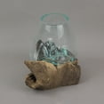 thumbnail image 6 of Zeckos Melted Glass on Driftwood Decorative Terrarium Tabletop Planter, 6 of 8