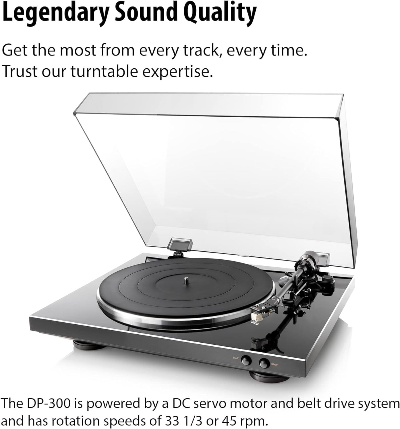 Denon DP-300F External Design Fully Automatic Turntable with a 3 