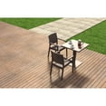 thumbnail image 3 of Compamia Ibiza Resin Wickerlook Patio Dining Arm Chair in Brown, 3 of 15