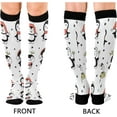 thumbnail image 2 of Coolnut Cute Penguin Compression Socks for Men & Women 1 Pack, Knee High Stockings for Running, Sport, Hiking & Travel, 2 of 6