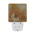 thumbnail image 2 of LED Sensor Night Light Dusk to Dawn Auto ON & Off, Plug-in Realistic Pumpkins, 2 of 7