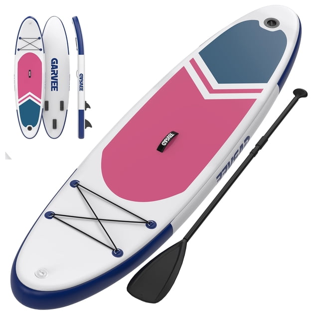 QinaQin Tabla de paddle board inflable SUP de 10.6 pies, portátil y resistente, ligera pero estable, con PVC reforzado y cubierta antideslizante, para lago, río y mar tranquilo