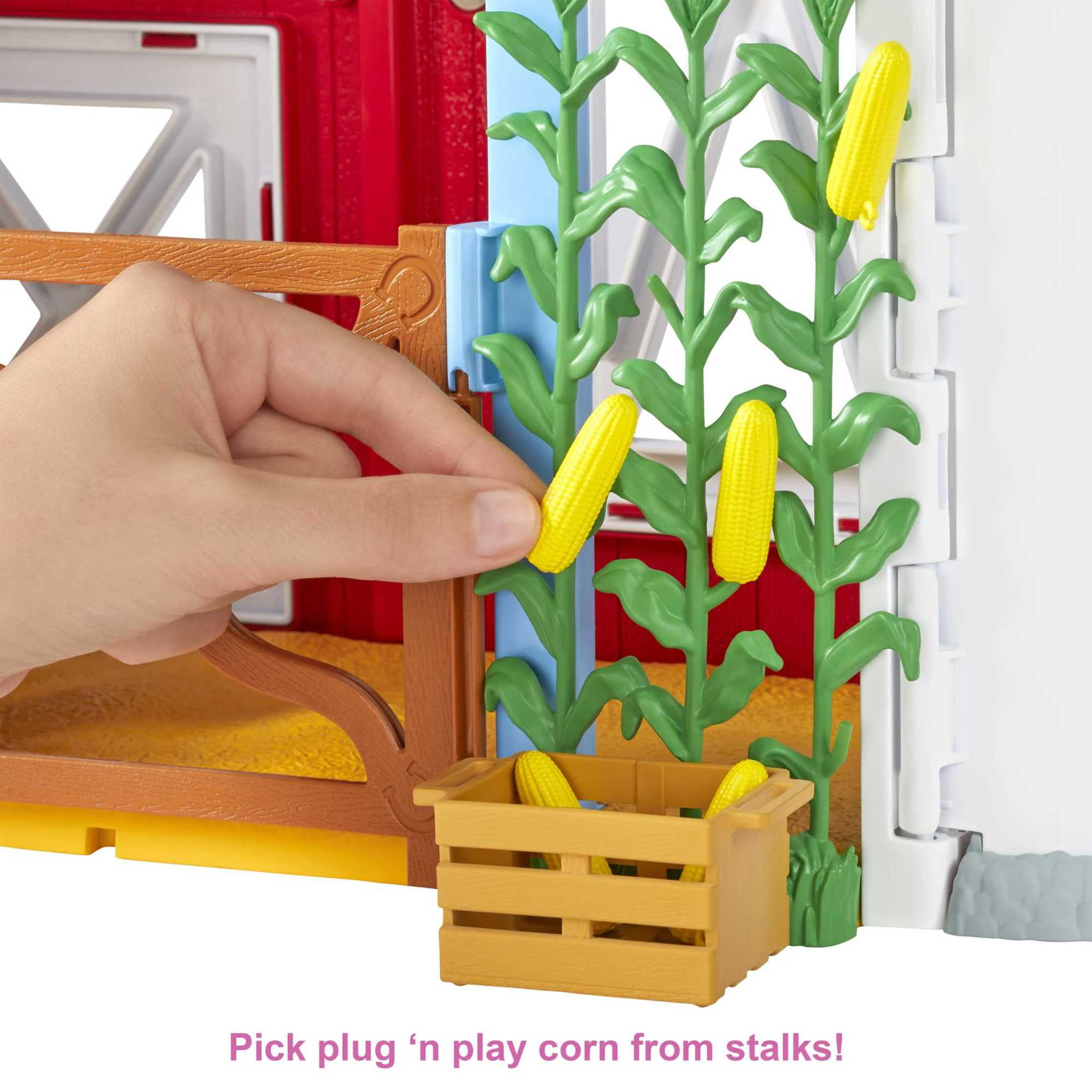 Barbie Sweet Orchard Farm Playset with Barn, Horse, 10 Farm Animals & 15 Accessories, Moving Pieces