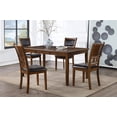 thumbnail image 2 of New Classic Gia 60" 5-Piece Rectangular Wood Dining Set with 4 Chairs in Brown, 2 of 14
