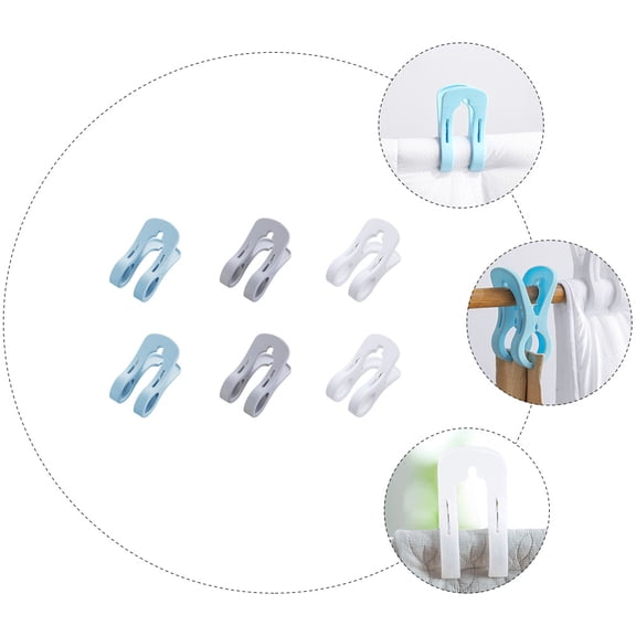 HEMOTON  6 Pcs Outdoor Rust-resistant Clothes Clips Non-slip Clothespins