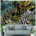thumbnail image 4 of Shiartex  Tropical Tapestries Wall Hanging Rainforest Backdrop Jungle Forest Tree Plant Wild Animal Birds Aesthetic Tapestry for Men Women Home Dorm Office 40x30inch, 4 of 6