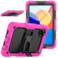thumbnail image 6 of FJLBDE Case for Xiaomi Redmi Pad SE 8.7 inch 2024, Rugged Shockproof Tablet Cases Cover with Kickstand Shoulder Strap, Rose, 6 of 7
