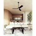 thumbnail image 2 of KUZCO Owens 56" 3-Blade 6-Speed Ceiling Fan with Dimmable LED Light and Remote Included, Matte Black, 2 of 6