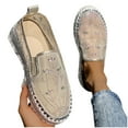 thumbnail image 4 of Mocassin en Maille à Strass pour Femmes, Chaussures de Pêcheur Décontractées d'Été à Enfiler avec Ornements Scintillants, Bout Rond, Doublure Douce, Conception Légère, 4 of 9