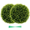 thumbnail image 1 of Costway 2 PCS 20" Artificial Cedar Topiary Balls Sun-protective Round Greenery Bushes, 1 of 10