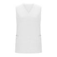 thumbnail image 5 of Lenpel Women's Plus Size Tank Tops Summer Casual V Neck Sleeveless T-Shirts Loose Tunic Tee Blouses with Pockets, 5 of 6