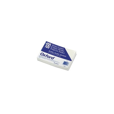 Oxford 4 X 6 White Index Cards blank on both sides for versatile, reversible study, 100 Per pack