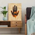 thumbnail image 5 of Qisvanset 12x16 Inch 2D Flat Framed Canvas Art, Thumbprint Bible Verse Identity Scripture Jesus Faith Wall Art Baptism Decor Gift, 5 of 5