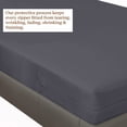thumbnail image 6 of SKY BEDDINGS Zipper Fitted Sheet - King Size, 8 Inch Deep Pocket, Hotel Quality Brushed Microfiber Bottom Sheet, Soft Wrinkle-Free, Shrinkage and Fade Resistant, 1 Fitted Sheet Only (Dark Grey), 6 of 10