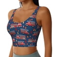 thumbnail image 2 of Naloa Fire Truck 1 Sports Bras for Women, High Support Bra with Removable Pads, Comfortable - Small, 2 of 9