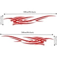 thumbnail image 2 of Etiquetas engomadas del cuerpo del coche BRI raya de los deportes de carreras de llama rojo 2 piezas, 2 of 5