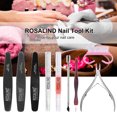 thumbnail image 2 of ROSALIND Nail Tool Kit Manicure Pedicure Tools Nail Brush Sanding Nail Files Stainless Steel Nail Pusher Dead Skin Fork Sponge Nail File for Nail Care, 2 of 8