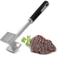 thumbnail image 1 of Meat Tenderizer Dual Hammer Function Pounder Tool with Textured Side and Flat Side For Tenderizing Steak Beef Poultry 10.8' Length, Black and Silver, 1 of 5