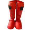 thumbnail image 1 of Tignapoo Red Full-Length Shin Guards for Combat Training - Perfect for Karate, Boxing, and Muay Thai - Size L, 1 of 6