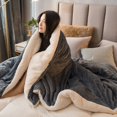 thumbnail image 2 of Manta de lana para abrigarse, mantas de cama de invierno, funda nórdica de doble cara tamaño queen, funda de cama doble para acampar, colcha para la cama, 2 of 5