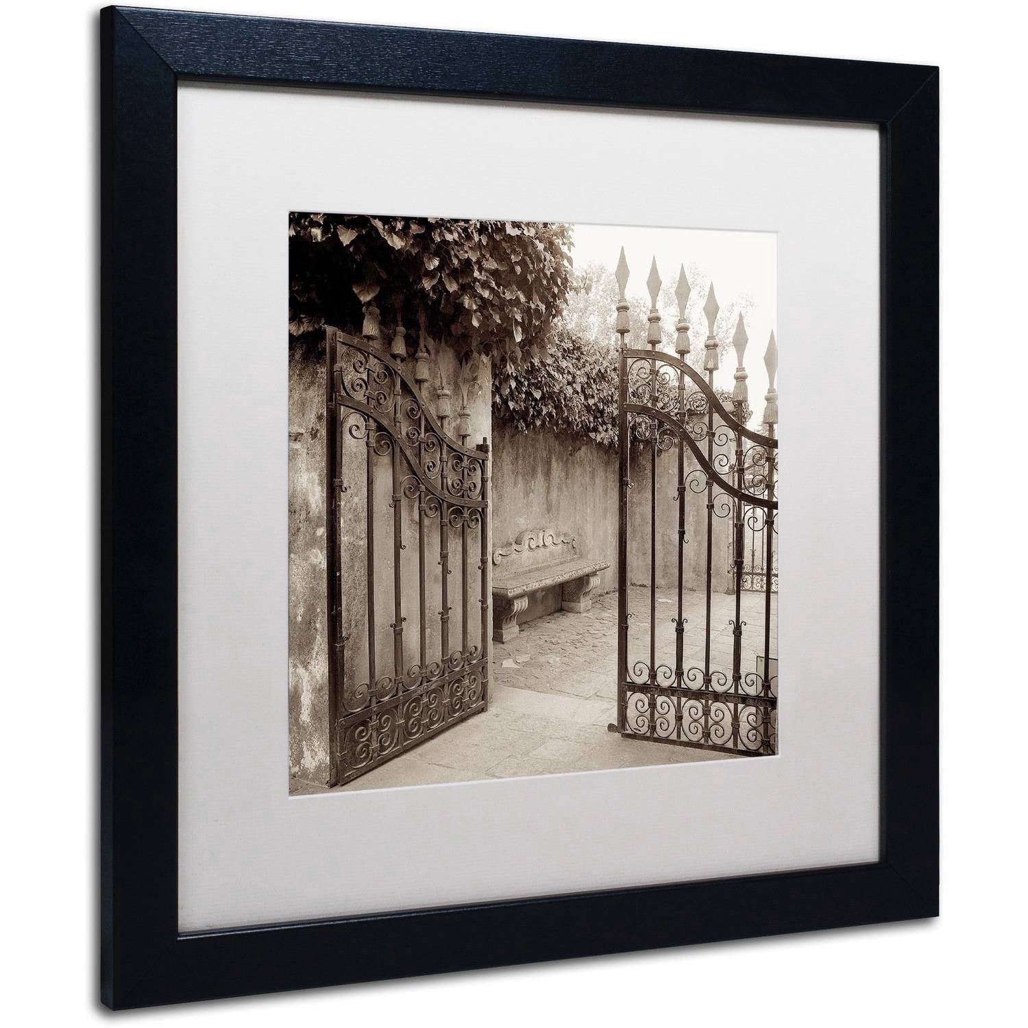 Trademark Fine Art "Avignon I" Canvas Art by Alan Blaustein, White Matte, Black Frame