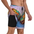thumbnail image 3 of Goofa Oil Painting Beautiful Butterfly Printed Men's Swim Trunks Board Shorts Quick Dry Mens Swimming Trunks with Compression Liner,Breathable Fit Hawaii Beach Shorts-, 3 of 9