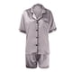 thumbnail image 2 of Gibobby conjunto de bragas Pijama Mujer Camisón Ropa de dormir Traje Conjuntos de lencería Corto Sexy Mujer Short Robe Sexy Pijama de mujer Conjunto de pijama de satén suelto(Plateado, L), 2 of 3