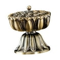 thumbnail image 3 of Quemador de incienso de loto, elegante, regalo decorativo, compacto, bobina de metal china. Bronce, 3 of 9