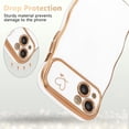 thumbnail image 4 of for iPhone 14 Case 6.1 inch,Cute Curly Wave Frame Case with Love Heart Pattern,Luxury Plating Edge Full Camera Protection Shockproof Phone Case for Women Girls-White, 4 of 16