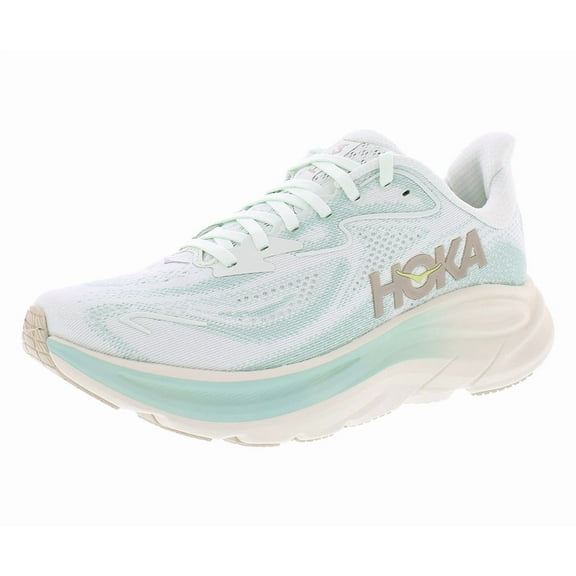 HOKA Clifton 10 Womens Shoes Size 8.5, Color: Sea Glass/Jadeite