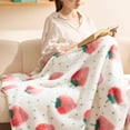 thumbnail image 1 of Manta Bedsure Cute, rosa fresa, 150 x 200 cm, 1 of 7