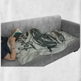 thumbnail image 6 of Motorcycle Soft Flannel Fleece Throw Blanket, Cruiser Bike Sketch with Hand Lettering Racers Words, Cozy Plush for Indoor and Outdoor Use, 60" x 80", Sage Green Green, by Ambesonne, 6 of 6