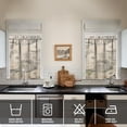 thumbnail image 2 of Vintage Gray Abstract Oil Painting Tier Cafe Curtains for Bathroom Living RV Rod Pocket Window Drapes 36 Inch 2 Panels Set 28"x36" 2 Panels Window Treatment Tiers, 2 of 4