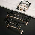 thumbnail image 4 of Manija de oro brillante / negro / gris Pulsera de aleación sólida de estilo simple Estilo simple Holón simple 96/128 / 192mm con puerta de gabinete de tornillo Puerta de cajón, 4 of 7