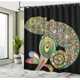 thumbnail image 5 of Ambesonne Pop Art Shower Curtain, Chameleon Embelished, 69"Wx70"L, Multicolor, 5 of 5