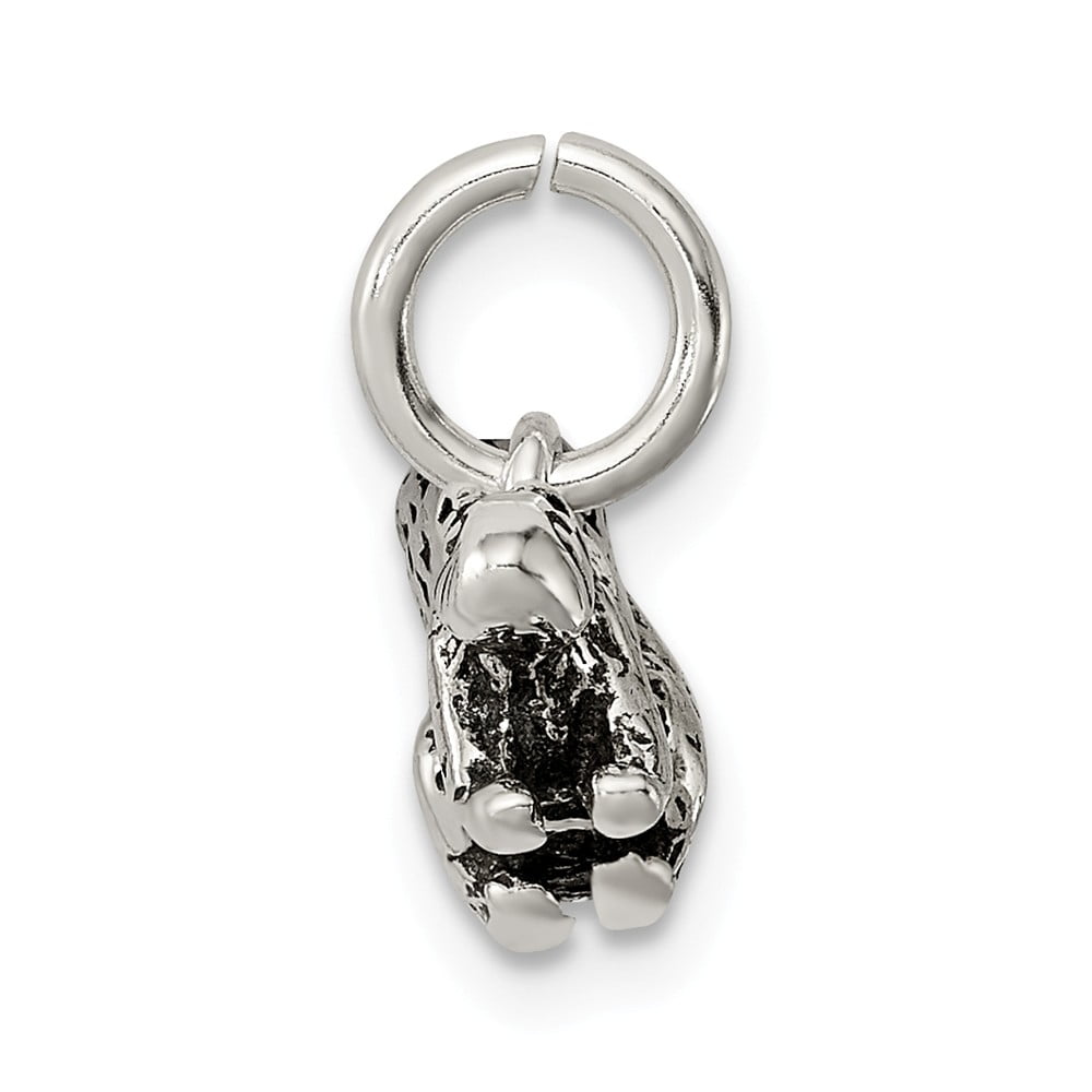 13mm x 17mm Solid 925 Sterling Silver Antiqued-Style Childs Shoe Pendant Charm