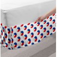 thumbnail image 2 of Phillipine Bed Skirt, Pattern from the Circles with Flag of Philippines National Graphic, Elastic Bedskirt Dust Ruffle Wrap Around for Bedding Decor, 4 Sizes, Multicolor, by Ambesonne, 2 of 2